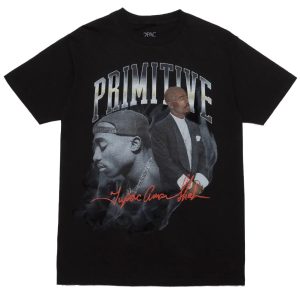 PRIMITIVE SKATEBOARDING T-SHIRT LEGEND X 2PAC BLACK