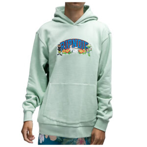 RIPNDIP felpa con cappuccio summer friends embroidered sage