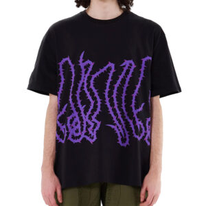 OCTOPUS BRAND T-SHIRT THORNS TEE ALL OVER BLACK DEEP PURPLE