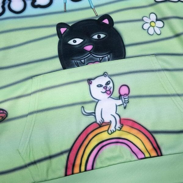 RIPNDIP felpa con cappuccio let make love hoodie unisex multicolor - immagine 5