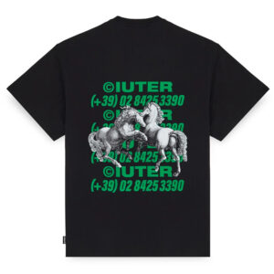 IUTER t-shirt horses tee black green