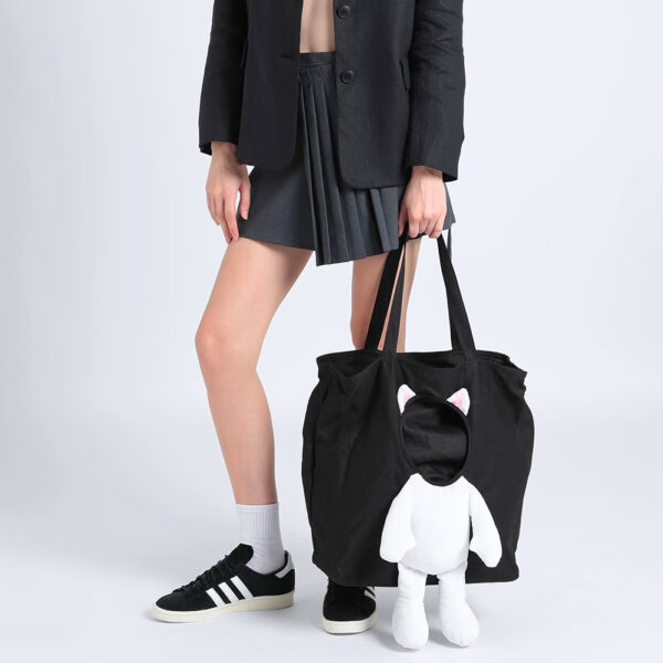 RIPNDIP Borsa Lord Nermal pet tote borsa per animali con cerniera black - immagine 5