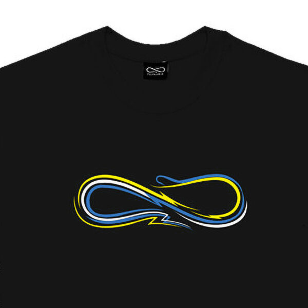 PROPAGANDA t-shirt maglia uomo Logo pin stripe tee nero - immagine 3