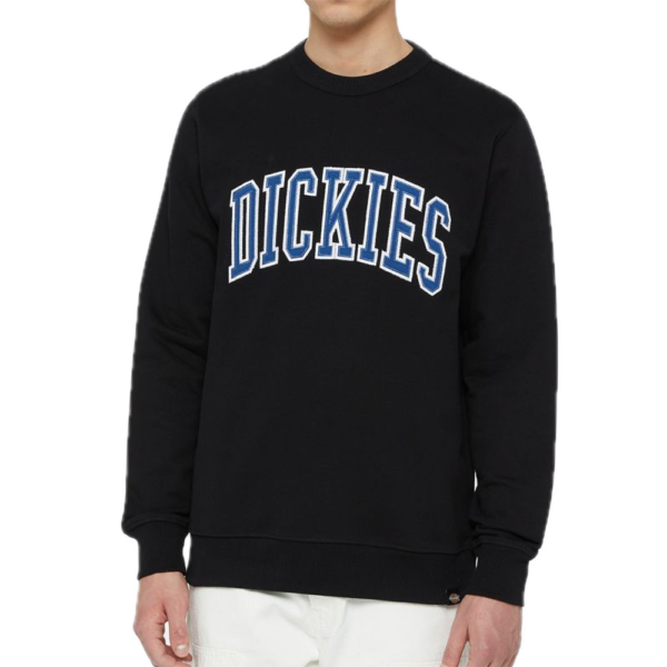 DICKIES felpa girocollo aitkin sweatshirt black cornet blue