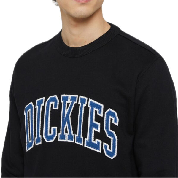 DICKIES felpa girocollo aitkin sweatshirt black cornet blue - immagine 3