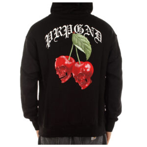 PROPAGANDA felpa con cappuccio leggera Cherry nero