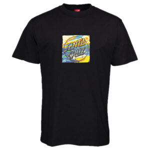 SANTA CRUZ t-shirt water front view box nero