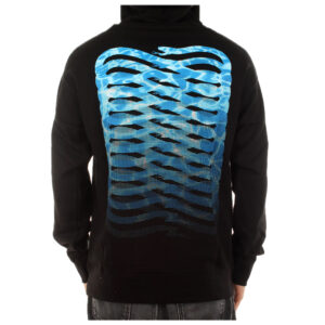 PROPAGANDA felpa con cappuccio leggera ribs waves nero