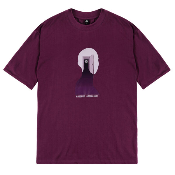 MAGENTA skateboards t-shirt Door tee maglia unisex purple