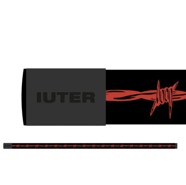 IUTER CINTURA barbwire BELT 125 CM nero rosso - immagine 3