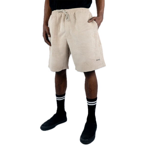 EMENTA pantaloncini corti Magoado cord in velluto a coste beige - immagine 2