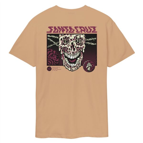SANTA CRUZ T-SHIRT toxic skull maglia uomo taupe