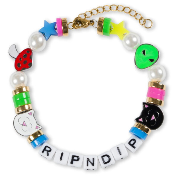 RIPNDIP braccialetto PLUR BEADED BRACELET regolabile