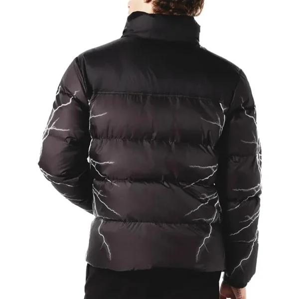 PHOBIA ARCHIVE piumino black puffy jacket with grey new lightning - immagine 2