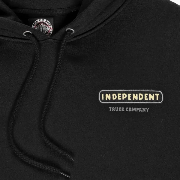 INDEPENDENT FELPA CON CAPPUCCIO ITC stained black - immagine 4