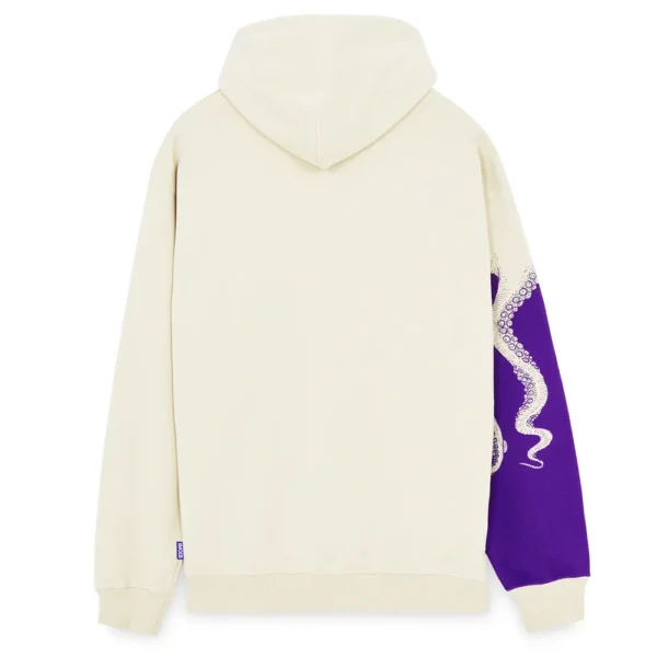 OCTOPUS felpa con cappuccio side hoodie cream - immagine 2