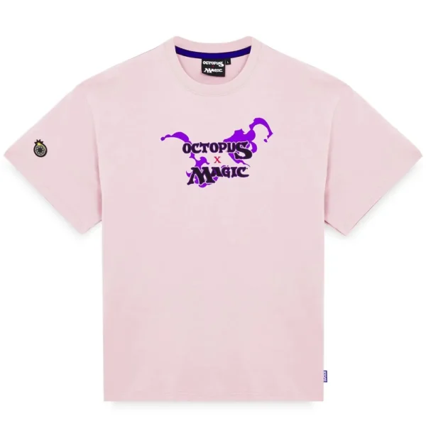 OCTOPUS BRAND T-shirt x Magic: The Gathering Octopus Nicol Bolas Tee pink BOX FIT