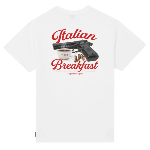 PROPAGANDA t-shirt maglia uomo breakfast tee bianco