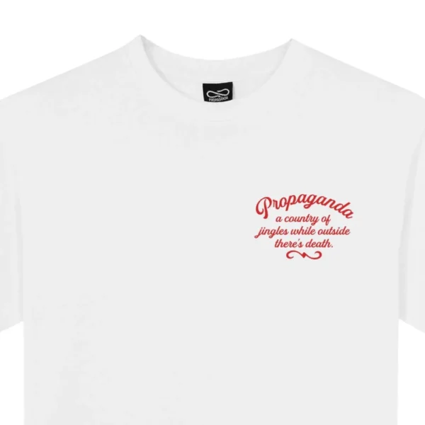 PROPAGANDA t-shirt maglia uomo breakfast tee bianco - immagine 4