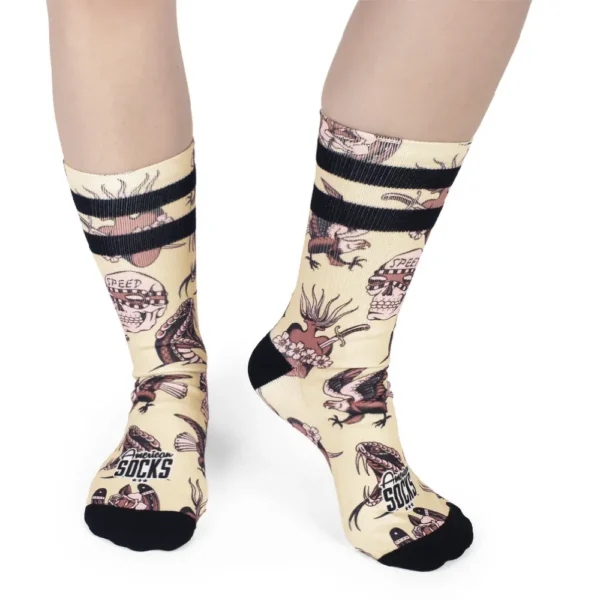 AMERICAN SOCKS calzini signature tubolari sport nitro fury + stickers - immagine 3