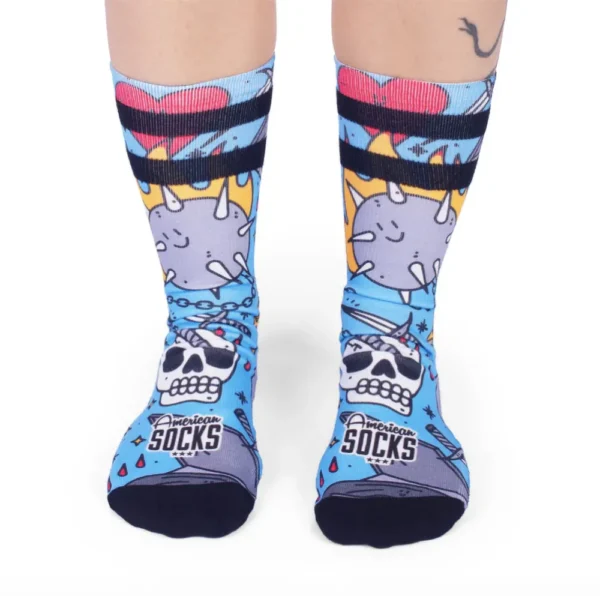 AMERICAN SOCKS calzini signature tubolari sport wave Blast + stickers - immagine 4