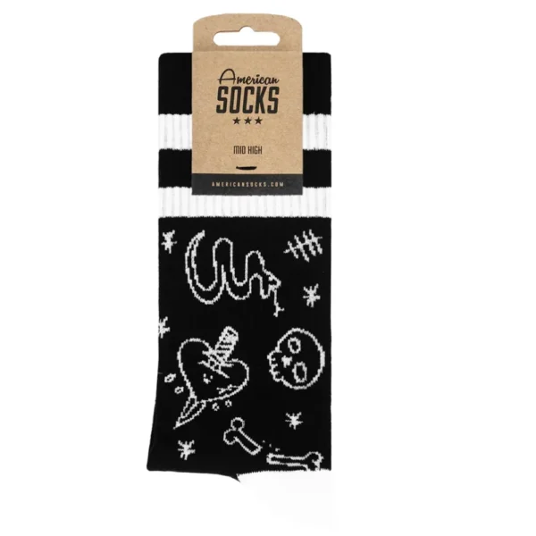 AMERICAN SOCKS CALZINI TUBOLARI MID MANGUL + 10 stickers skateboard - immagine 6
