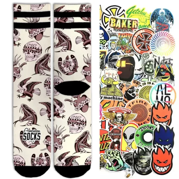 AMERICAN SOCKS calzini signature tubolari sport nitro fury + stickers