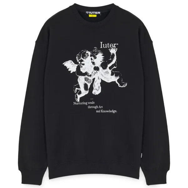 IUTER FELPA GIROCOLLO Souls crewneck black