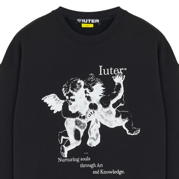 IUTER FELPA GIROCOLLO Souls crewneck black - immagine 3