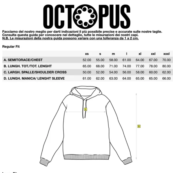OCTOPUS felpa con cappuccio tribal skull tentacles hoodie cream - immagine 4