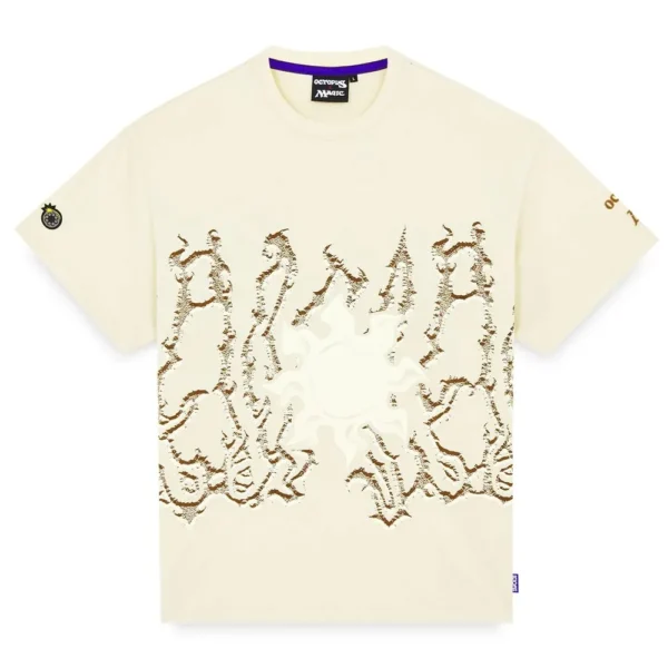 OCTOPUS BRAND T-shirt x Magic: The Gathering Octopus Plains Tee cream BOX FIT