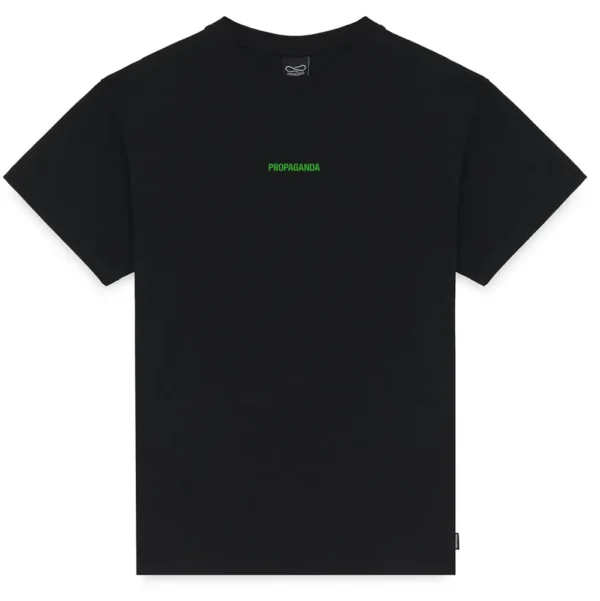 PROPAGANDA t-shirt maglia uomo ribs flame tee nero - immagine 2