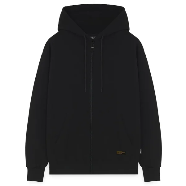 PROPAGANDA felpa con cappuccio ZIP label camo black - immagine 2