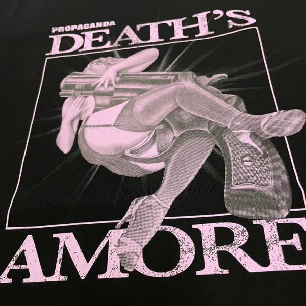 PROPAGANDA t-shirt maglia uomo death's amore tee nero - immagine 3
