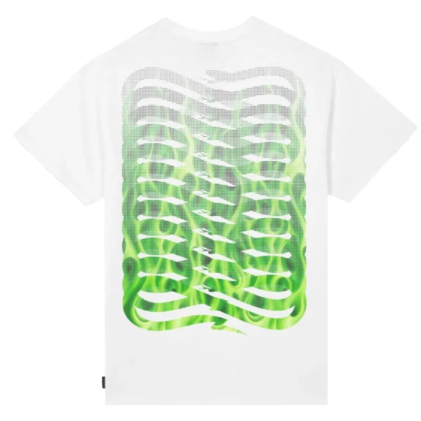 PROPAGANDA t-shirt maglia uomo ribs flame tee bianco