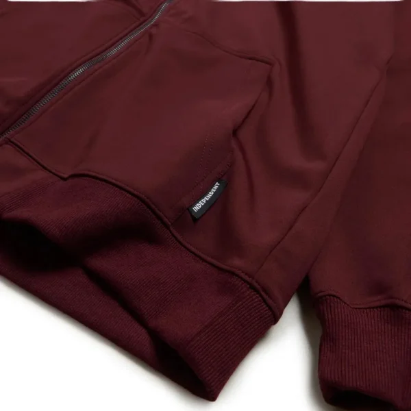 INDEPENDENT FELPA CON CAPPUCCIO con cerniera clipper zip burgundy - immagine 3