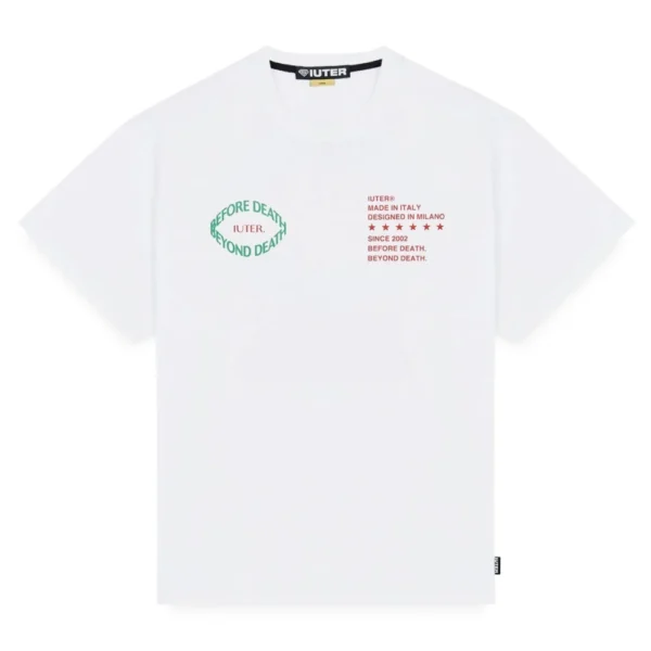 IUTER t-shirt death tee maglia uomo - white - immagine 2
