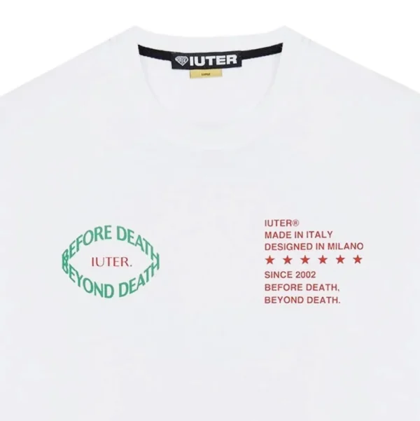 IUTER t-shirt death tee maglia uomo - white - immagine 4