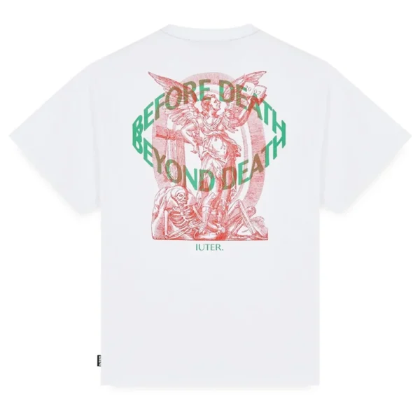 IUTER t-shirt death tee maglia uomo - white