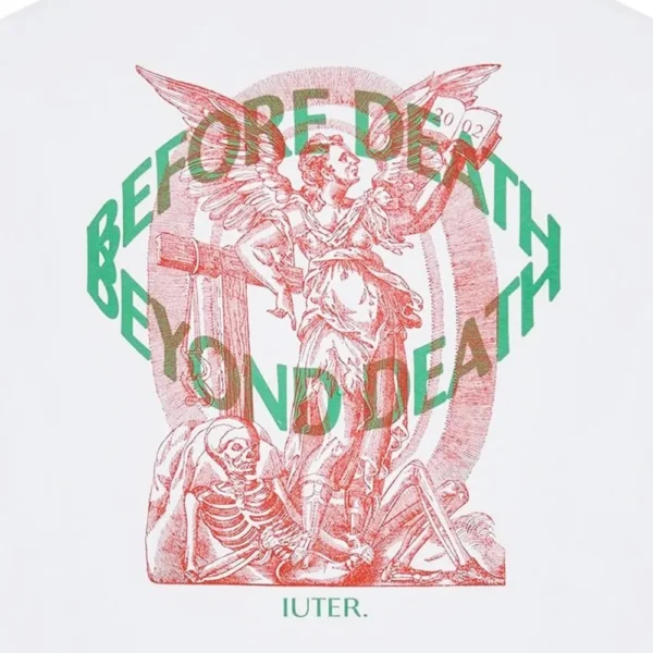 IUTER t-shirt death tee maglia uomo - white - immagine 3