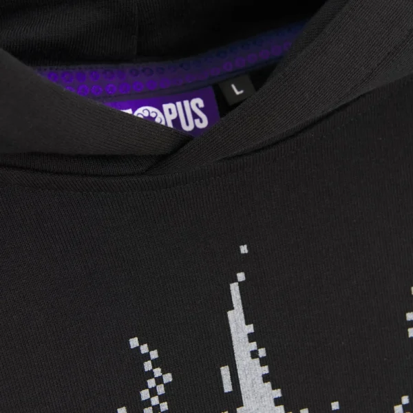 OCTOPUS felpa con cappuccio Strange ambassador OCTOPUS x plague labs hoodie SS25 nero - immagine 3