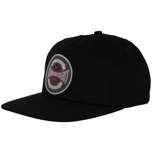 INDEPENDENT cappellino visiera piatta snap back established patch black - immagine 2