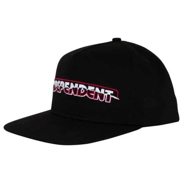 INDEPENDENT cappellino visiera piatta snap back ripped ricamo black - immagine 2