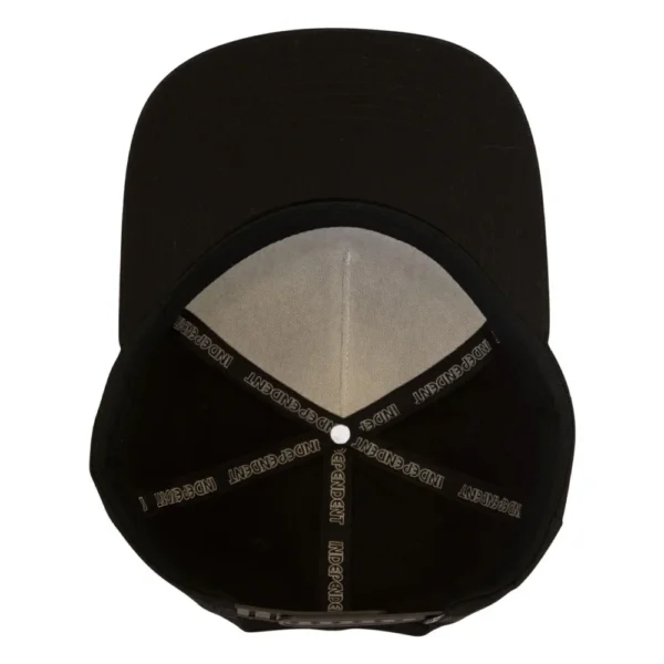 INDEPENDENT cappellino visiera piatta snap back ripped ricamo black - immagine 4