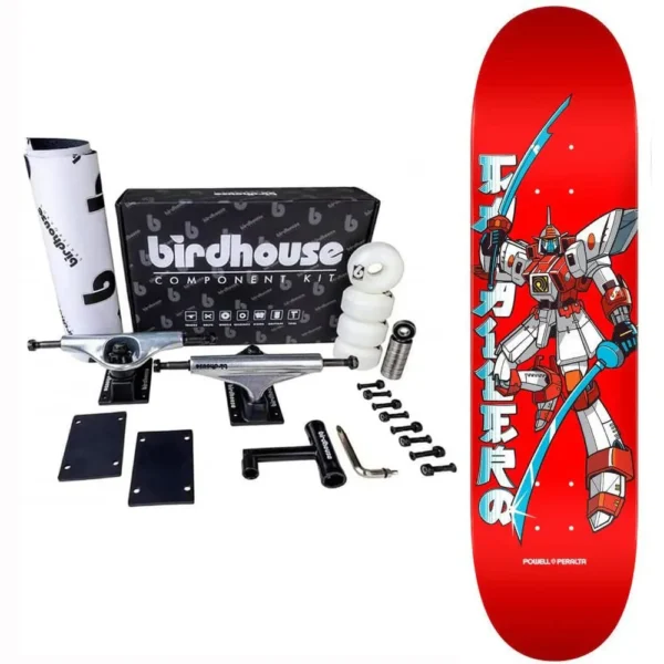 SKATEBOARD COMPLETO DA ASSEMBLARE CON KIT BIRDHOUSE & TAVOLA Powell Peralta 8.25" e stickers