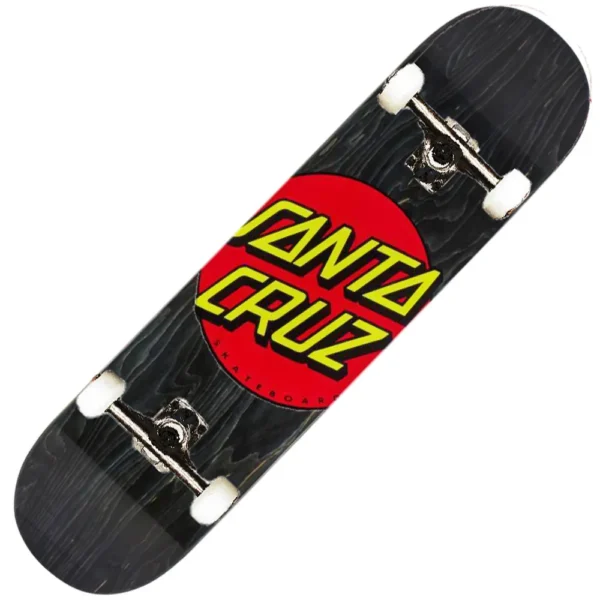 SANTA CRUZ SKATEBOARD professionale completo full dot wooden 8.25" e 20 stickers - immagine 2