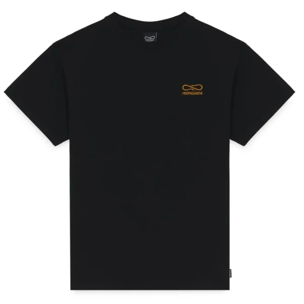 PROPAGANDA t-shirt logo embroidery maglia uomo tee black