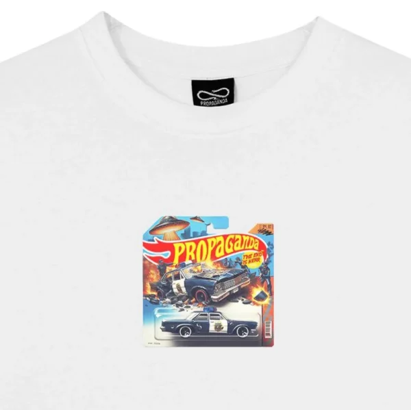 PROPAGANDA t-shirt wheels maglia uomo breakfast tee bianco - immagine 3