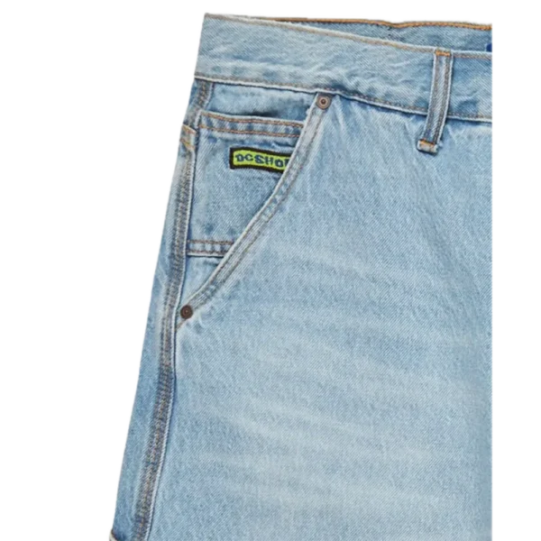 DC baggy jeans short carpenter jeans corti baggy light blue - immagine 6