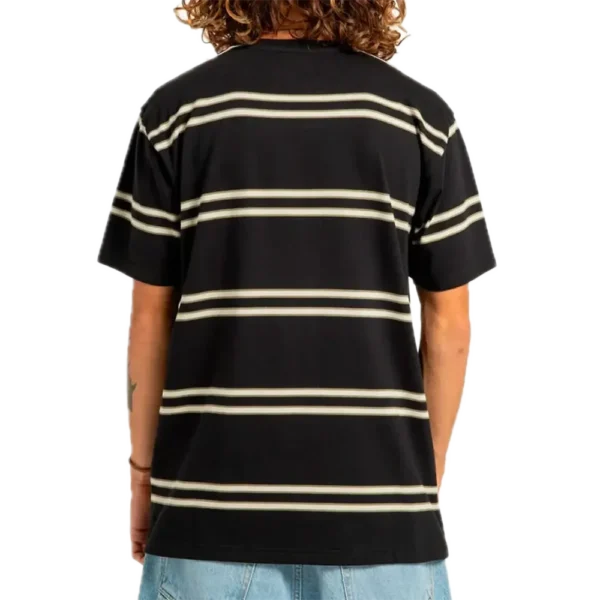 DC SHOES t-shirt uomo portside stripes black - immagine 3